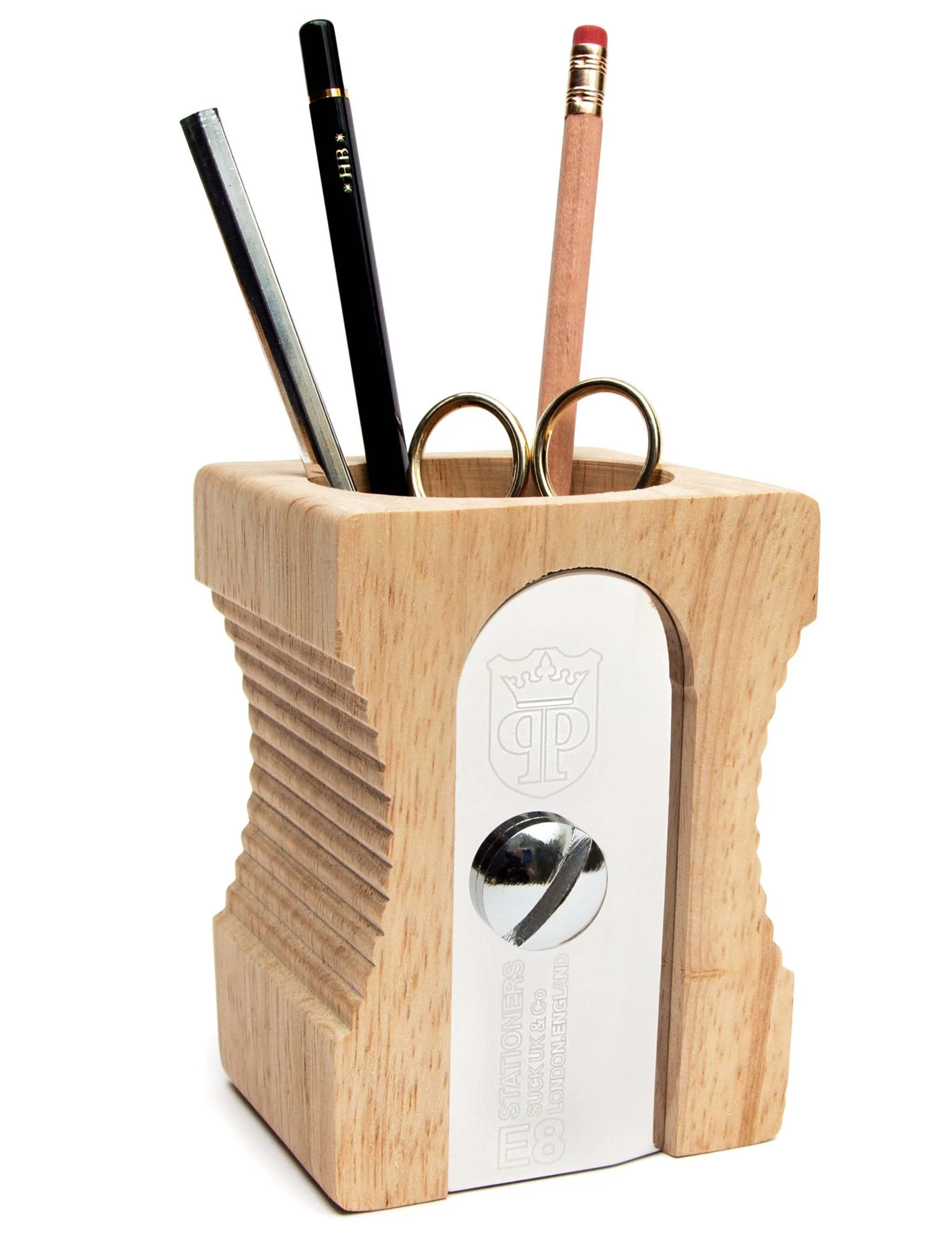 Sharpener Desk Tidy - Light Wood - Image 5